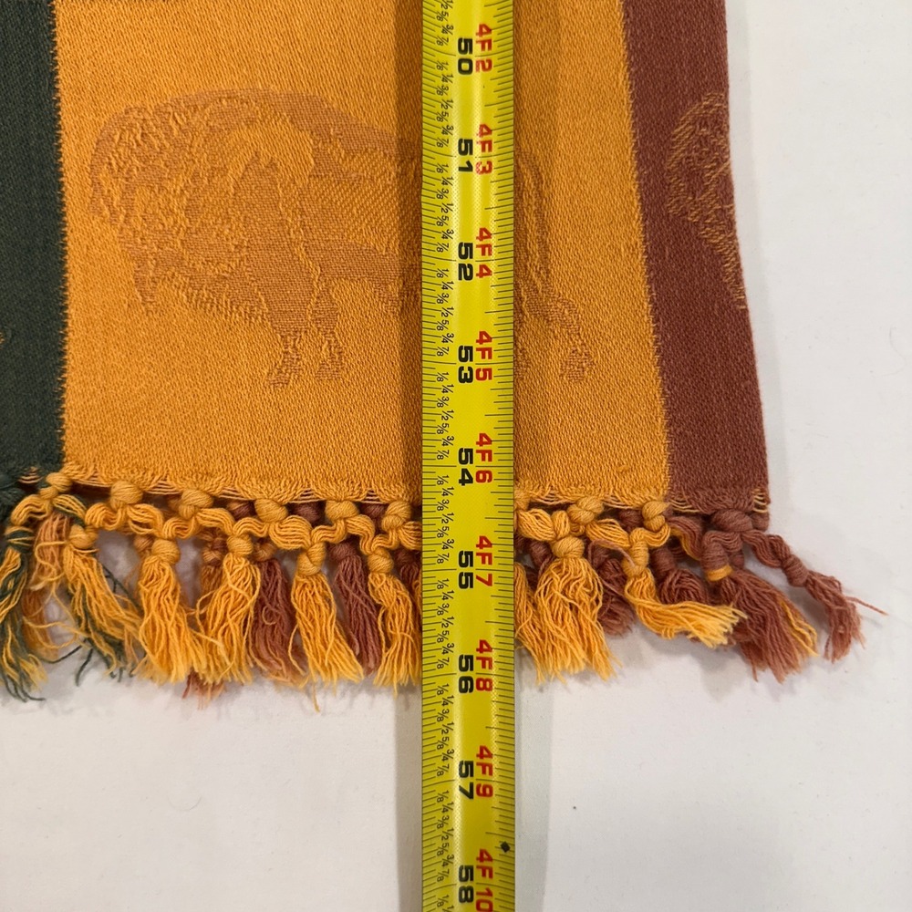 Artisans Inc Wildlife Handloomed Cotton Throw Blanket 56x56 Multicolor Lodgecore - Picture 8 of 8